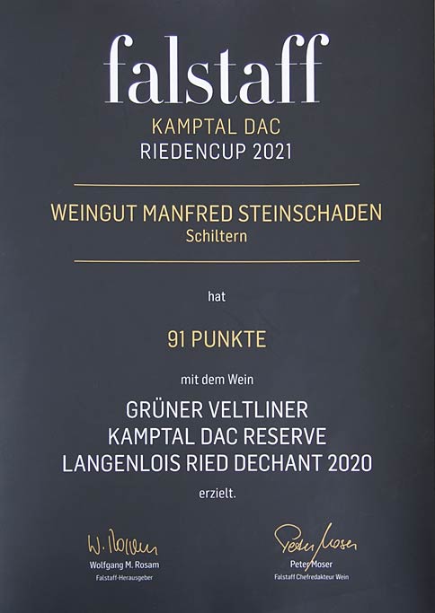 falstaff RIEDENCUP 2021 (Weingut Manfred Steinschaden, Schiltern)