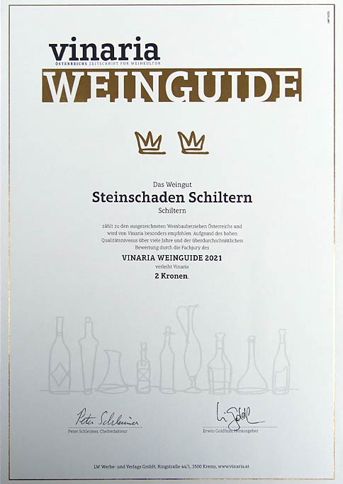 vinaria Weinguide 2021 (Weingut Manfred Steinschaden, Schiltern)