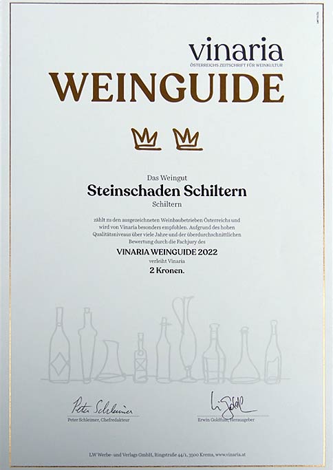 vinaria Weinguide 2022 (Weingut Manfred Steinschaden, Schiltern)